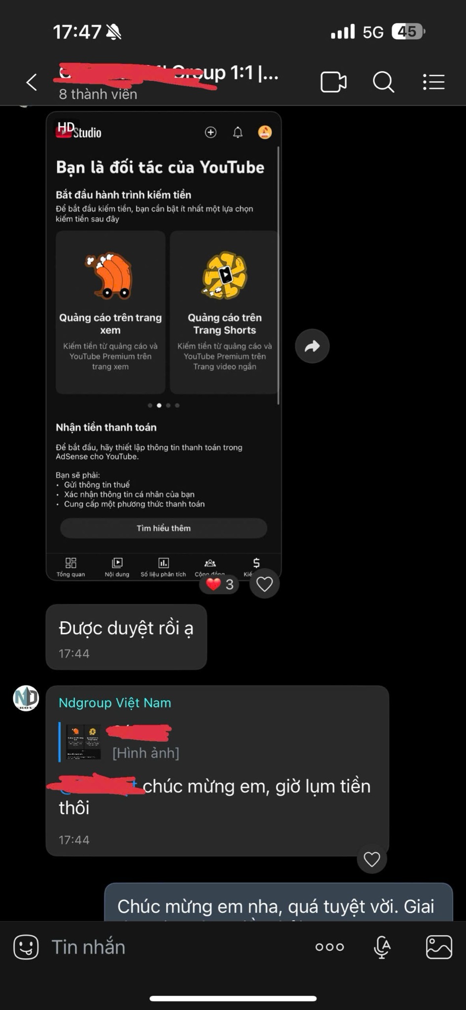 Học viên được duyệt bật kiếm tiền